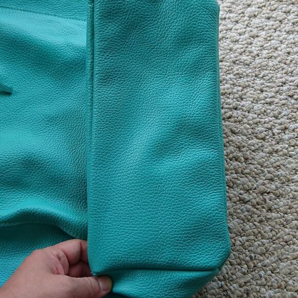 Borse in Pelle Italian Artisan Turquoise Leather bag - Picture 4 of 11